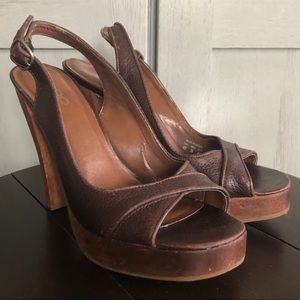 Aldo vintage slingback platform heels